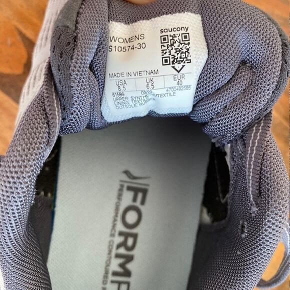 Saucony Echelon 8 Gray White Women's Running Shoes - Size 8.5 - Picture 5 of 8